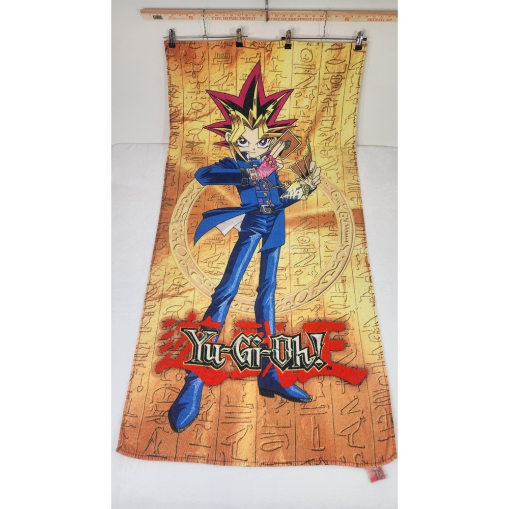 Vintage Yu-Gi-Oh Yami Yugi Beach Towel 100% Cotton Franco Anime 1996 28x56